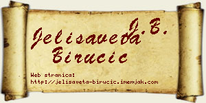 Jelisaveta Birucić vizit kartica